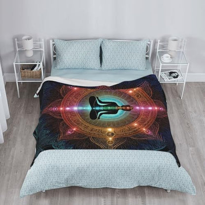 Mandala Yoga Meditative Gift Blanket Throw Blanket Lightweight Cozy Plush Bed Blanket for Bedroom Living Rooms Sofa All Season 50"x40" - size: 50"x40"