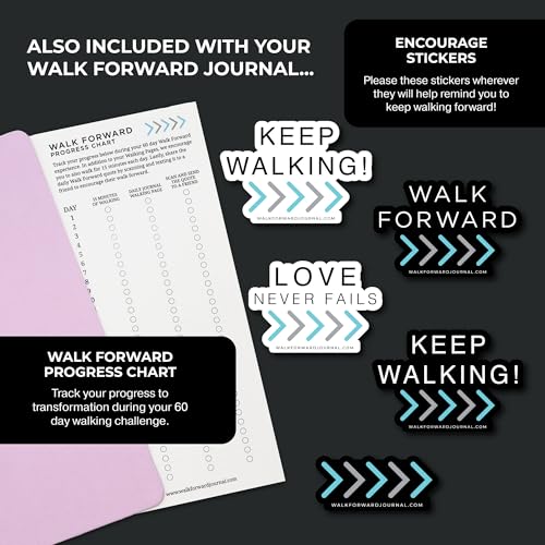 The Walk Forward Journal – (Pink) A 60-Day Daily Journal for Spiritual, Emotional, and Personal Growth – Reflection, Mindfulness & Inspiration – Daily Affirmations and Goal-Setting – Undated Life Planner for Women & Men (Pink) - color: Pink