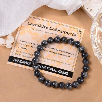 MASSIVE BEADS Handmade Yoga Stretch Elastic Bracelet Natural Stone Crystal Healing Power Energy Gifts for Unisex Adult 4mm 6mm 8mm 10mm