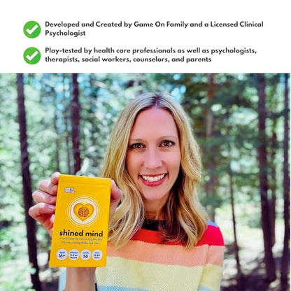 Shined Mind: A Mindfulness Card Game for Anxiety Relief, Coping Skills, Emotional Regulation & Calm – Great for Teens, Adults, Therapists, Teachers