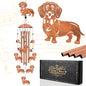 Dachshund Wind Chimes for Outside Metal Windchimes Dachshund Gifts for Women Men Garden Decor for Patio Yard Memorial for Dog Lovers