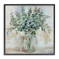 Stupell Industries Soothing Eucalyptus Flower Herb Arrangement Rustic Jar Framed Wall Art, Design by Nan - color: Midnight Black (Textured), size: 17"L x 17"W, style: Framed Giclée (1.5"D)