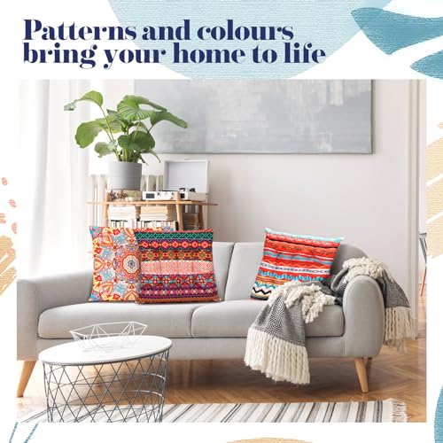 Menkxi 6 Pcs Bohemian Floor Pillows Seating 15 Inch Boho Floor Cushions Sitting Pillows Square Yoga Mandala Meditation Pouf for Living Room Balcony Office Tatami(Classic) - color: Classic