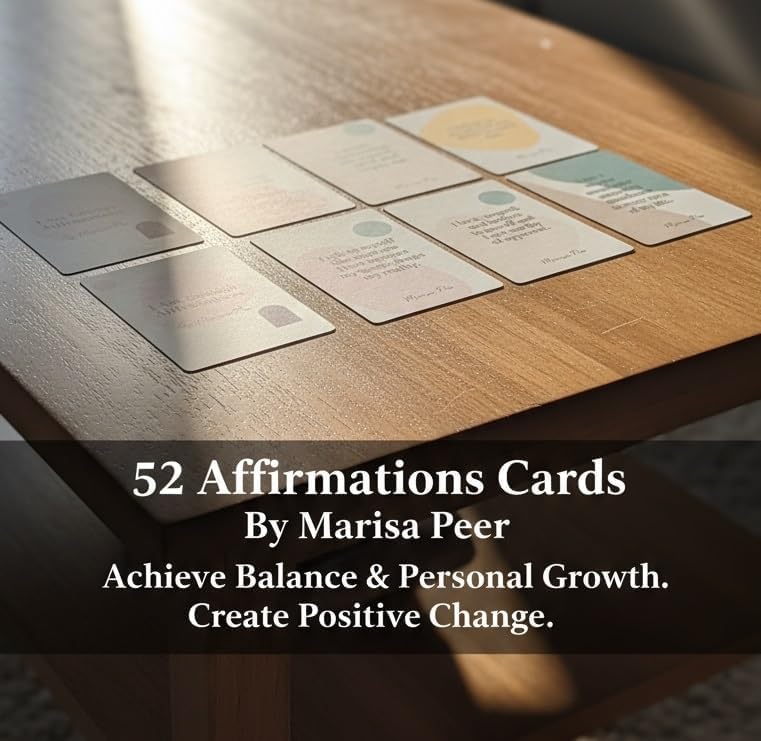 Marisa Peer Affirmation Cards – 52 Positive Mindset & Self-Love Cards – Daily Inspiration, Daily Affirmations For Women, Encouragement Gifts For Women.