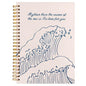 BearCake Mental Health Journal Notebook- Mightier Than The Waves,motivational gifts,Journal,motivational journals for women,Spiral Notebook 5.5x8.3 - color: Bible-sea wave physiotherapy