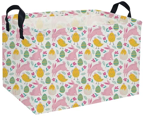 Rectangular Easter Basket Kids Basket Rectangular Cute Storage Bin Organizer Box Room Decor for Home Decor. - color: Chicken Easter egg