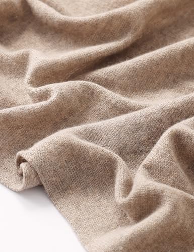 Soft Cashmere Blend Wrap Chic Scarf Stole for Women Wayfarer Travel Extra Large 87"x28" - color: Dark Mottle Camel