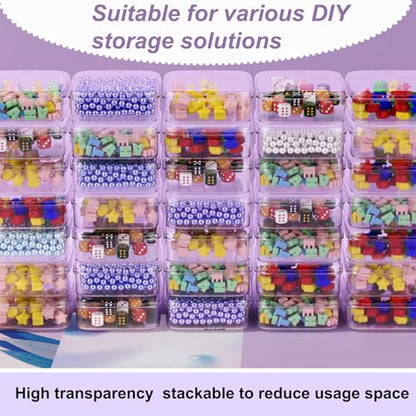 Bead Organizer Box, 84 Pcs Small Plastic Containers with Lids, 4-Tier Stackable Storage Box, Clear Organizers for Jewelry Toys Craft Storage - style: 4 Tier coffret