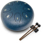 Steel Tongue Drum 6 Inch 8 Notes, Rain Drum Style Calming Percussion Instrument for Relaxation & Meditation, Musical Gift for Adults & Beginners(Navy) - color: Navy