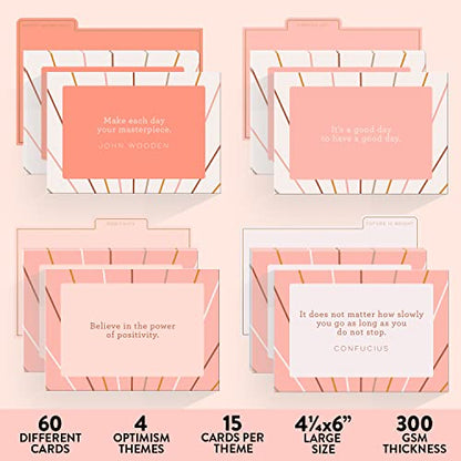 WORLD TRAVELER Eccolo Positive Affirmation Cards, Optimism In A Box - Guided Self Care Cards To Promote Everyday Calmness, Self Love, Mindfulness, and Stress Relief (6-x-7-x-1.5 inches)