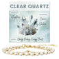 Farfume Crystal Bracelet Beaded Bracelets 4mm Natural Stone Beads Gemstone Handmade Jewelry Gift for Women - color: Clear Quartz-steadfast&vitality