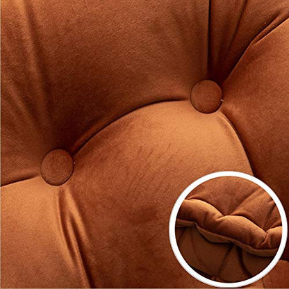 Round Thick Floor Seating Cushions, Solid Tufted Cushion Round Floor Pillow Meditation Pillow with Carrying Handle,Sofa Balcony Tatami Pad (Green), 23.6x23.6inch