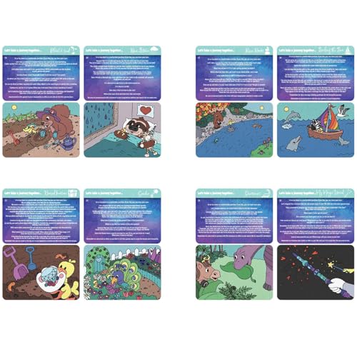 Ambassador Games: Mindful Living - Meditation Friends Cards - 30 Giant Self-Empowerment Cards, Daily Mediation & Messages, Animal Themed, Kids 4+