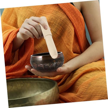 Handmade Buddha Sound Bowl Kit Copper Meditation Bowl for Yoga with Striker for Relaxation Stress Relief