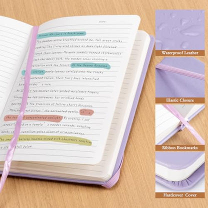 deli A5 Lined Journal Notebook, 160 Pages Hardcover Writing Notebook, 5.5"x8.2" College Ruled Notebook for Office, School, Work Notes (Purple) - color: Purple