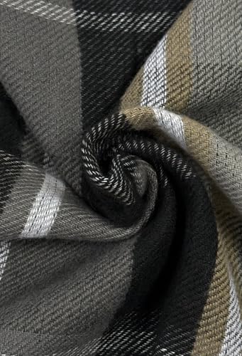 Shawl Wraps for Women, Elegant Knitted Cape Open Front Poncho Scarf Blanket Cardigan Coat for Spring, Autumn, and Winter - color: Gray Black Khaki