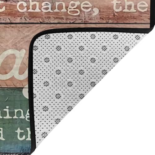 Serenity Prayer On Beach Soft Flannel Playroom Rug with Anime Design - Yoga Mat Carpet, Machine Washable Floor Decor - size: 72"x48"