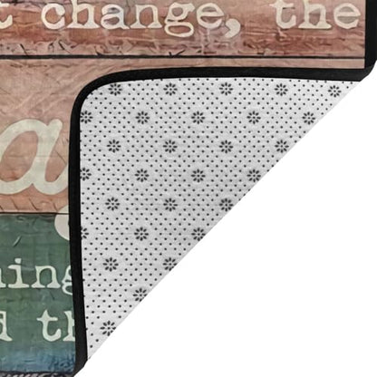 Serenity Prayer On Beach Soft Flannel Playroom Rug with Anime Design - Yoga Mat Carpet, Machine Washable Floor Decor - size: 36"x24"