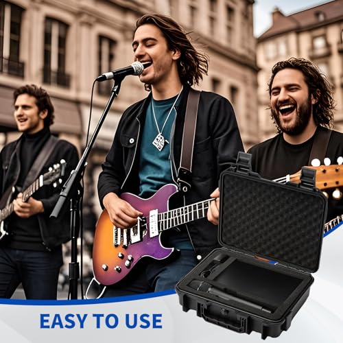 Microphone Carrying Storage Hard Case+ Custom Foam（Pre-cut Mic Slot & DIY Foam）| for Mic Audio Gear Mic Bag Microphone Hard Carrying Travel Case - color: 1mic case