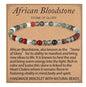 LPBeads Handmade Natural Gemstone Stretch Elastic Bracelet Healing Crystal Round Stone Beads Jewelry Gifts for Women Men - color: African Bloodstone, size: 4mm