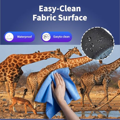 Extra Large Gaming & Office Mouse Pad (31.5" x 11.8") – A Group of South African Giraffes at a Waterhole, Premium XXL Desk Mat with Durable Stitched Edges & Smooth Surface & Anti-Slip Base - color: Design WKLXD055