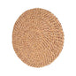 PRETYZOOM Thickened Woven Yoga Meditation Cushion Pad for Outdoor Picnics Natural Straw Floor Mat Comfortable Seating for Home and Garden Use Thick