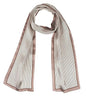 100% Silk Scarf for Women 59”*6.3” Long Shawls for Headscarf and Neck- Oblong Hair Wraps with Gift Packed - color: Stripes