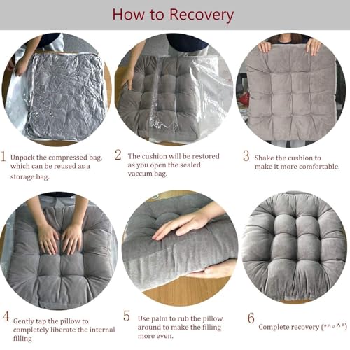 2-Pack of Square Meditation Pillow,Large Floor Pillows Cushions for Adults,Solid Thick Tufted Seat Cushion Square Floor Cushions for Balcony Bedroom Tatami(2pcs, Red1)