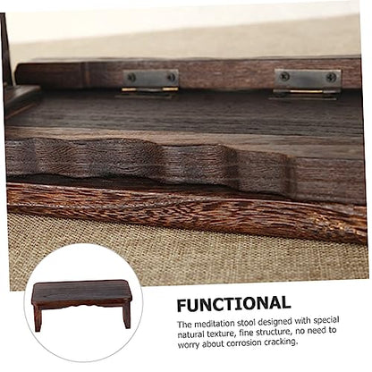 Meditation Bench Stool Non Mat Wooden Prayer Kneeling Pad Zen Stool for Home Use