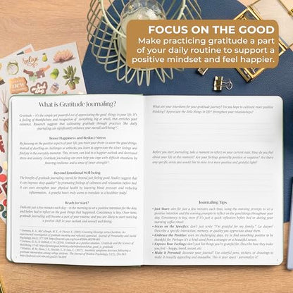 Skyline Daily Gratitude Journal – Guided Fill In the Blank Notebook for Inspirational Journaling –Positive Affirmation Planner (Ice River)