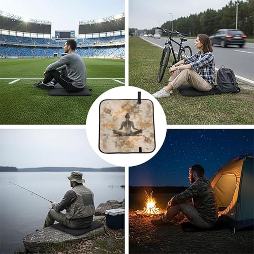 Yoga Meditation (1) Print Folding Seat Pad, Portable Camping Seat Cushion for Outdoor