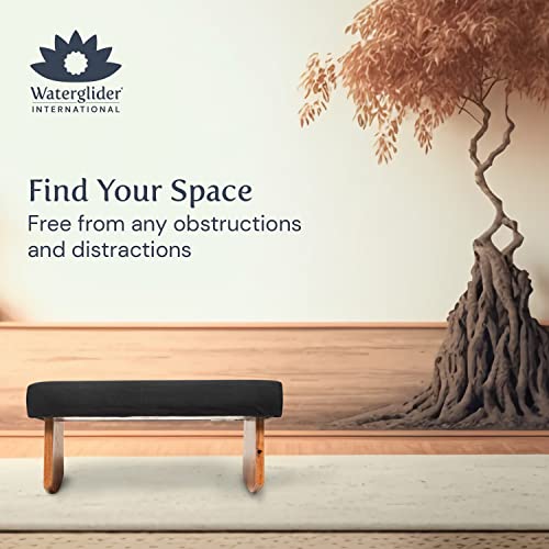 Meditation Bench (NAT. White), Seiza, Sustainable Acacia Wood with Curved Bottom Edges for The Perfect Posture, Meditation Stool, Prayer Bench, Meditation Chair, Yoga Stool - color: Natural White