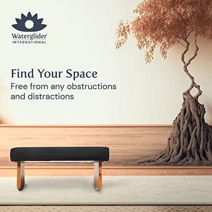 Meditation Bench (NAT. White), Seiza, Sustainable Acacia Wood with Curved Bottom Edges for The Perfect Posture, Meditation Stool, Prayer Bench, Meditation Chair, Yoga Stool - color: Natural White