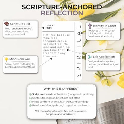 Bible Verse Cards – 150 Christian Affirmation Cards with Scripture Reflections to Renew the Mind & Overcome Challenges | Devotional Cards for Prayer, Personal Growth & Groups | Grace Affirmations - color: Yellow