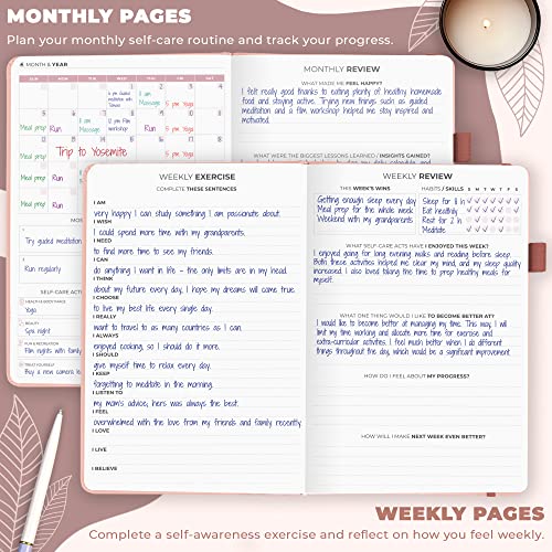 Clever Fox Self-Care Journal – Daily Reflection Notebook – Mental Health & Personal Development Planner, Meditation & Mood Log, A5 (Rose Gold) - color: Rose Gold, size: A5 (5.8'' x 8.3'')