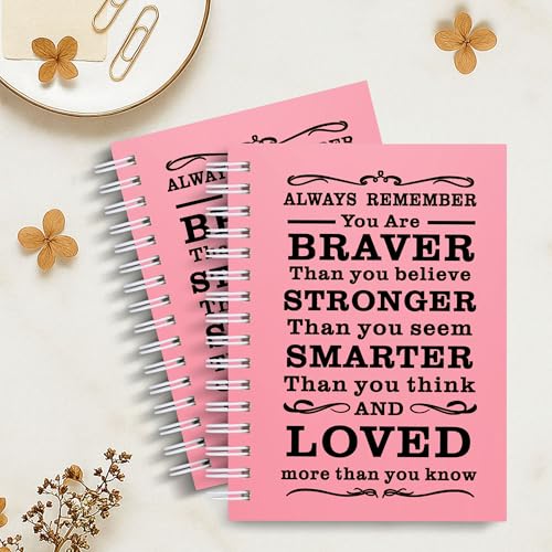 3Pcs A6 Spiral Notebook,Inspirational Journal,Motivational Journal for Women Men,Spiral Journal Notebook College Ruled Daily Diary for School,Travel,Business,Work (3Pcs-A6 Always Pink) - color: 3pcs-a6 Always Pink