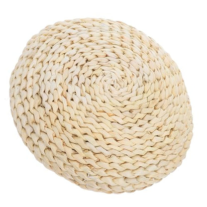 ERINGOGO Straw Weaving Meditation Cushion 30x6cm, Hand-Woven Tatami Yoga Seat Mat with Space Cotton Filling, Lightweight Worship Cushion for Home, Yoga, and Zen Practice