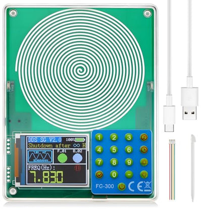 0.01 to 200000Hz Adjustable Schumann Resonance Generator Ultra Low Frequency Generator Resonator Sound Frequency Machine with USB and Acrylic Case for Sleep, Yoga, Meditation, Stress Relief