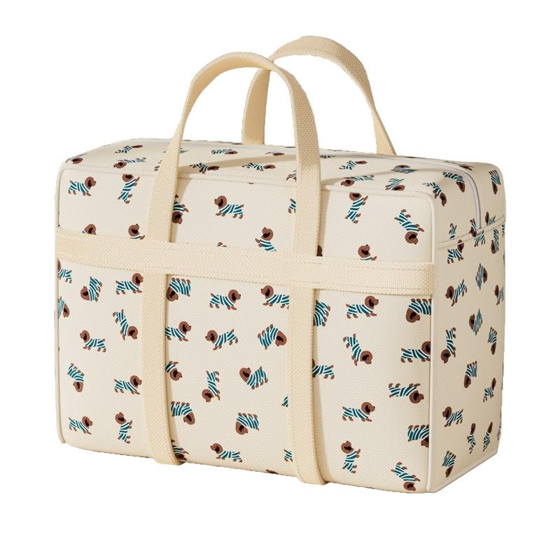 Extra Large Foldable Storage Bag with Handles, Heavy-Duty Non-Woven Fabric, Dustproof & Moisture Resistant for Blankets, Moving, Packing and Travel, Home Organization Solution Clothes Organizer - L