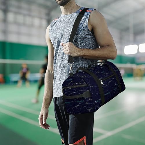 Starry Sky Constellation Large Capacity Portable Fitness Bag, Easy to Carry - color: Starry Sky Constellation
