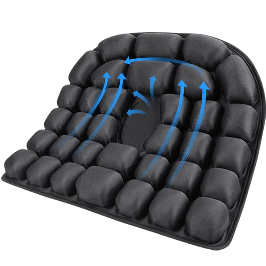 Starlo Sondour Travel Seat Cushion, Airplane Cushion Long Flight, Portable Airline Cushion with Air Pump, Wheelchair Cushion;Pressure Relief Inflatable Seat Cushion (Round Black) - color: Round Black