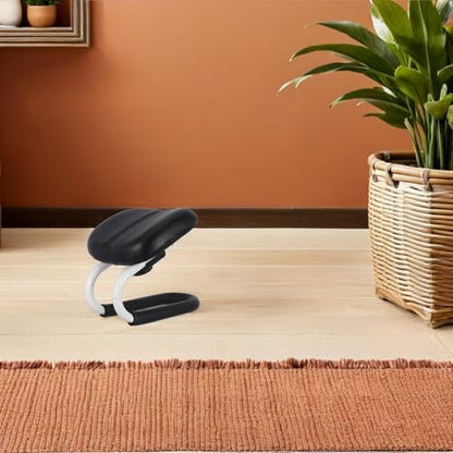 Bench and Stool with Adjustable Height, Black Non-Slip Cover, Portable Zen Prayer Chair for Mindfulness Practice and Sessions