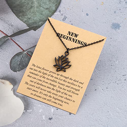 bobauna Yoga Flower Yoga Symbol Pendant Necklace Yoga Jewelry