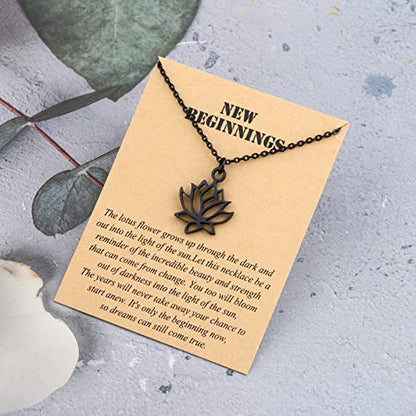 bobauna Yoga Flower Yoga Symbol Pendant Necklace Yoga Jewelry