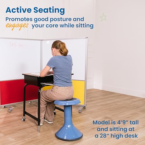 ECR4Kids ACE Active Core Engagement Wobble Stool, 18-Inch Seat Height, Flexible Seating, Powder Blue - color: Powder Blue