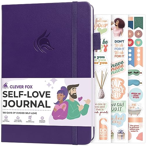 Clever Fox Self-love Journal – Guided Self-Discovery Log for Self-care, Reflection & Self-help, Mental Health, Gratitude & Mindfulness (Purple) - color: Purple