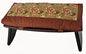 Meditation Bench & Cushion Set - Folding Seiza - Paisley Saffron - color: Paisley Saffron