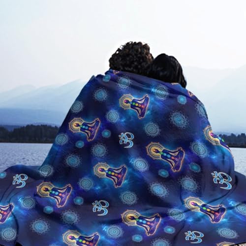 Adult Child Soft Cozy Blankets, Yoga Mandala Meditation Hippie Chakra Warm Throw Wrap Cover Throw Wearable Cuddle, Home Blanket - color: Pattern 13, size: 50x60inch-teens