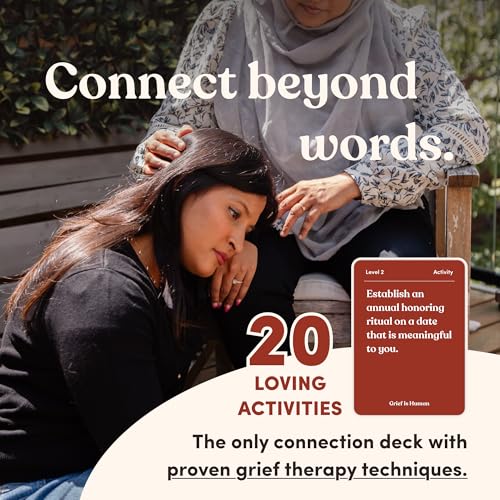 Grief is Human | Family & Friends Conversation Cards for Grieving | 70 Cards to Help You Process The Journey of Loss | Therapy for Adults - style: Grief Is Human