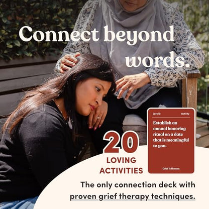 Grief is Human | Family & Friends Conversation Cards for Grieving | 70 Cards to Help You Process The Journey of Loss | Therapy for Adults - style: Grief Is Human